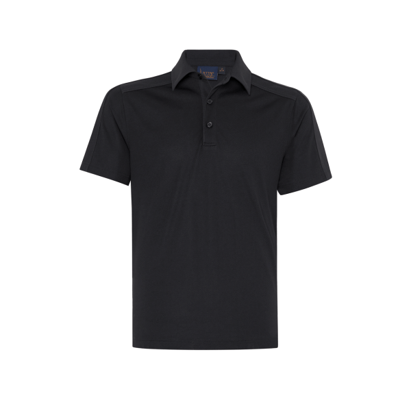 Black Dry Fit Performance Polo Shirt For Men